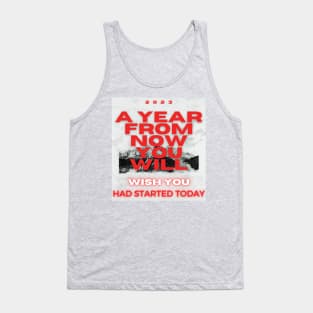 January 2023. Motivational saying. Tank Top